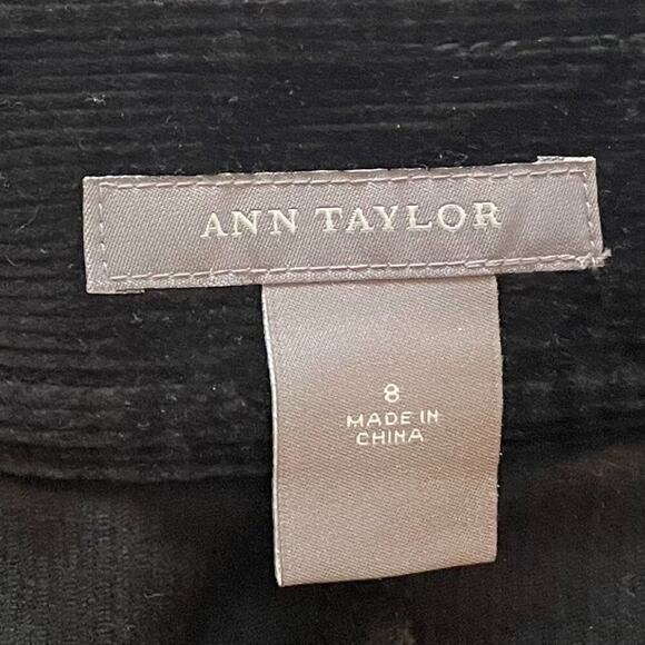 Ann Taylor Black Corduroy A Line Skirt, Front Button Pockets, Preppy, Size 8 - Picture 5 of 9